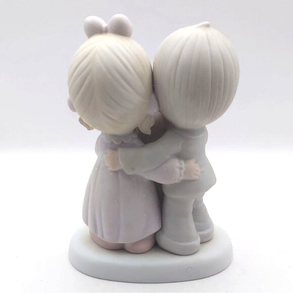 Vintage Precious Moments God Bless The Day We Found You Porcelain Figurine 1986 - Picture 3 of 9